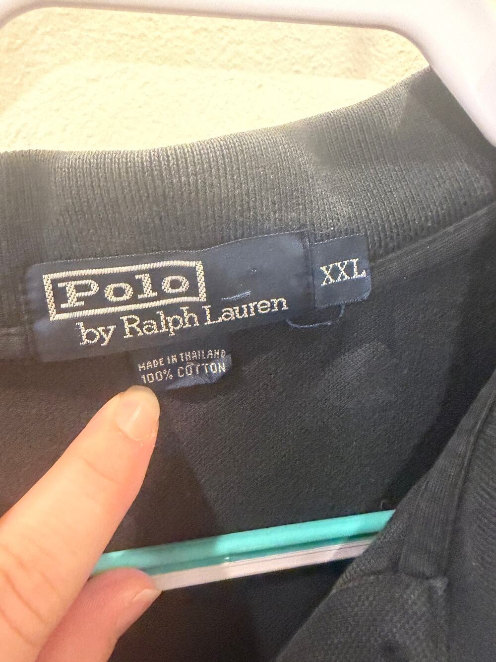 Polo Ralph Lauren Black knit Polo, XXL, black
